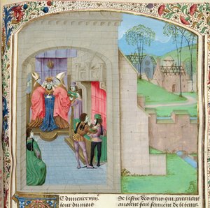 Roy 15 E IV f.236 《威廉一世加冕礼》，选自 Jean Batard de Wavrin 的 Anciennes Chroniques d