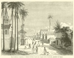 Rue de Berry a Cayenne (engraving) 作者 法语学校