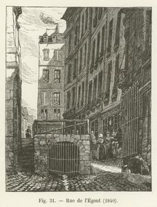 Rue de l&39;Egout，1840年 作者 法语学校
