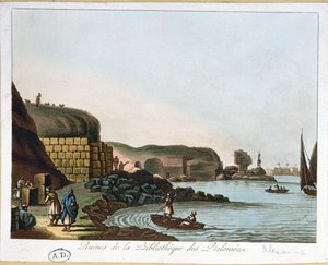 1811年，埃及亚历山大的托勒密图书馆的废墟 作者 法语学校