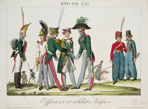 俄罗斯官兵，1815年 作者 法语学校