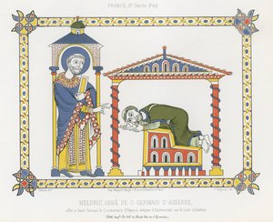Saint Germain和Heldric在圣日耳曼修道院dAuxerre 作者 法语学校