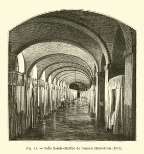 1875年，圣玛莎酒店的Dieu酒店大厅 作者 法语学校