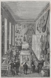 Salle du musee du conservatoire national de musique de Paris - Alexis Clerc的 "Sciences à la range de tous - physique et chimie populaires "中的版画 - 19世纪末 - 私人收藏 作者 法语学校