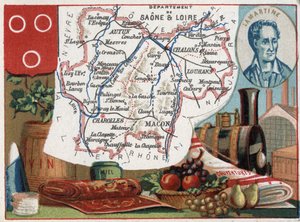 Saone et Loire (Saone-et-Loire, 71), Burgundy, France.阿尔丰斯-德-拉马丁的肖像（阿尔丰斯-玛丽-路易-德-普拉-德-拉马丁） 作者 法语学校