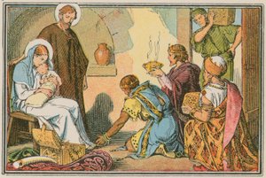 Scene from the life of Jesus (coloured engraving) 作者 法语学校