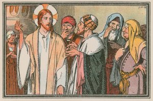 Scene from the life of Jesus (coloured engraving) 作者 法语学校