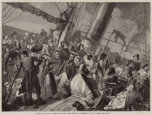 Scene on Board a French Steamer from Havre to Honfleur (engraving) 作者 法语学校