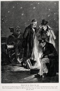 Scientific experiment: the calculation of the speed of sound, by Humboldt, Louis-Joseph Gay-Lussac (Louis Joseph Gay Lussac), Bouvard, Prony and Mathieu, which determine the time elapses between the perception of light and that of a gun shot, on the night  作者 法语学校