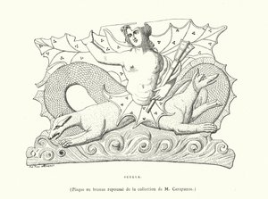 Scylla，古希腊铜牌（雕刻）。 作者 法语学校