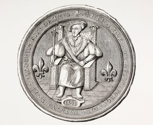 1873年出版的Les Arts au Moyen Age巴黎法院系统法律文员行会领导人Basoche的印章 作者 法语学校