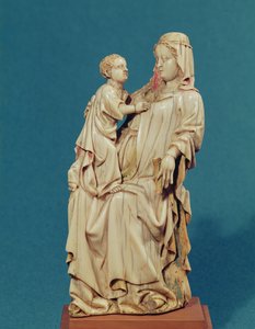 坐着处女和孩子 作者 法语学校