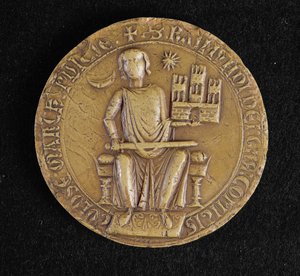 图卢兹Raymond VII（1197-1249）的第二印章（蜡） 作者 法语学校