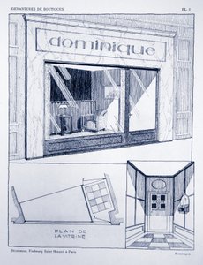 店面，平面2，店面插图由Louis-Pierre Sezille，巴黎，1927年 作者 法语学校