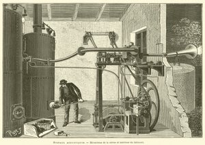 Signaux acoustiques, Mecanisme de la sirene et interieur du batiment (engraving) 作者 法语学校