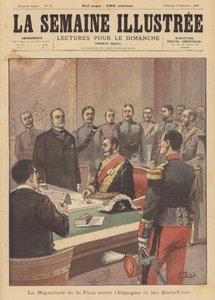 1898年8月12日在华盛顿特区签署了一项和平终结敌对行动的议定书 作者 法语学校