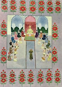 Sinbad the Sailor接受Sinbad the Porter，为Sinbad the Sailor画图，来自The Arabian Nights，1895（彩色版画） 作者 法语学校