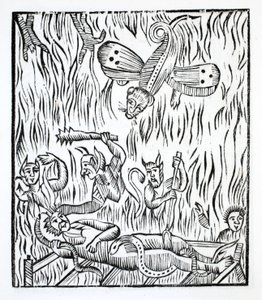 一个该死的灵魂的不愉快状态的小画 作者 法语学校