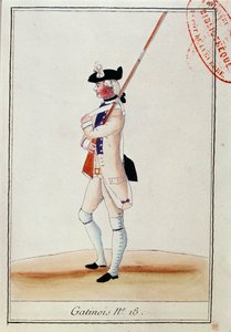 1680年，Gatitanier Gatinois军团的士兵 作者 法语学校