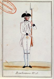 1780年军团de Bourbonnois的士兵 作者 法语学校