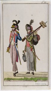 法国大革命的士兵在1793年携带刺刀 作者 法语学校