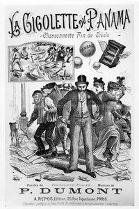 La Gigolette du Panama的Songsheet与19世纪末的巴拿马事件有关 作者 法语学校