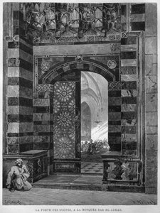 汤门，清真寺Al Azhar，开罗，来自LEgypte，由Georg Moritz Ebers，1881年 作者 法语学校