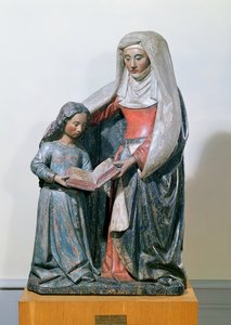 圣安妮和圣母，1500-30（多彩木） 作者 法语学校