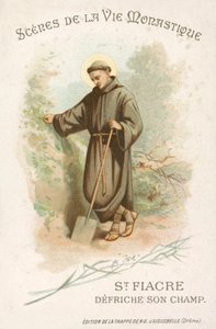 St Fiacre clearing his field (chromolitho) 作者 法语学校