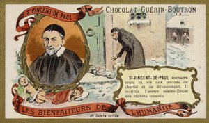 St Vincent de Paul, French priest (chromolitho) 作者 法语学校