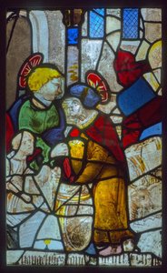 Stained glass, the evangelists storing the barrels (theme of the mystic press) 作者 法语学校