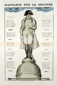 Statue of Napoleon I Bonaparte (1769-1821) on the Vendome column in Paris. Picture of Epinal 作者 法语学校