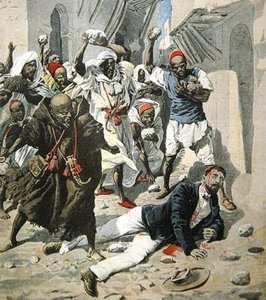 在马拉喀什殉难Emile Mauchamp医生，封面插图Le Petit Journal，1907年4月7日 作者 法语学校