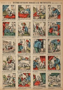 Dodoche 夫人和她的宠物猫 Moutonnette 的故事（彩色雕刻） 作者 法语学校