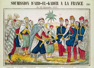 1847年12月23日，Abd el-Kader（1808-83）向Henri d&39;Orleans（1822-97）提交的Aumale公爵 作者 法语学校