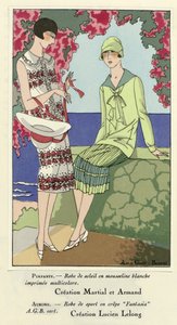 日装和运动装，选自《Art-Gout-Beaute》，1924 年出版（pochoir 版画） 作者 法语学校
