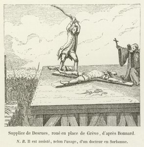 Desrues酷刑，轮子代替格雷夫，dapres Bonnard 作者 法语学校