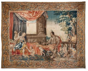 1645年（羊毛和丝绸）“古代妇女画报”系列挂毯 作者 法语学校