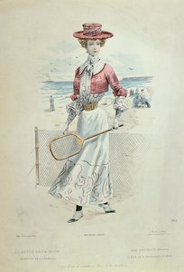 网球装，选自《La Revue de la Mode》杂志 作者 法语学校