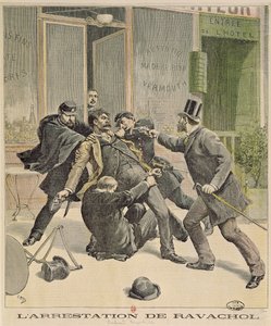 Ravachol的逮捕，&39;Le Petit Journal&39;的封面，1892年4月16日 作者 法语学校