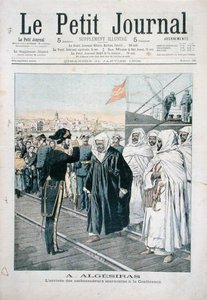 摩洛哥大使于1906年在阿尔赫西拉斯国际会议上抵达，1906年1月21日Le Petit Journal的封面 作者 法语学校
