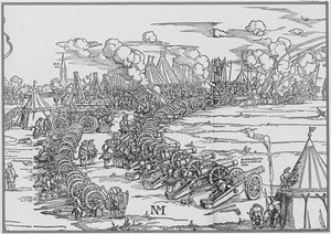 查尔斯昆特的炮兵公园，1530年 作者 法语学校