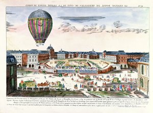 1784年6月23日弗朗索瓦·皮拉特雷·德·罗齐尔（1754-96）对凡尔赛宫的气球之旅 作者 法语学校