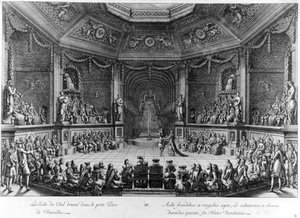 The Ballroom given in the small Parc de Versailles, engraving 1678. 作者 法语学校