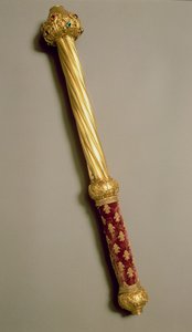 Guillaume de Roquemont指挥棒，1384年（金，珍品，天鹅绒和宝石）