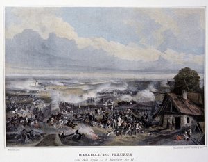 1794年的弗勒鲁斯战役--载于《拿破仑战役》，19世纪末 作者 法语学校