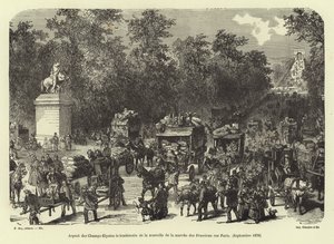 香榭丽舍大街在收到1870年9月巴黎普鲁士游行新闻后的第二天 作者 法语学校