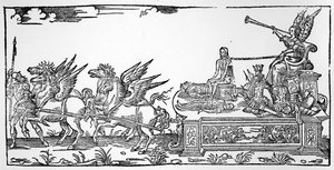名人战车，是亨利二世胜利的一部分，于1551年出版 作者 法语学校
