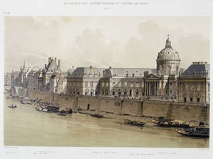 1689 年的四国学院和孔蒂酒店--"穿越时空的巴黎"，19 世纪末 作者 法语学校