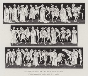 The Dance of the Dead of the Church of la Chaise-Dieu, first half of the 15th Century (litho) 作者 法语学校